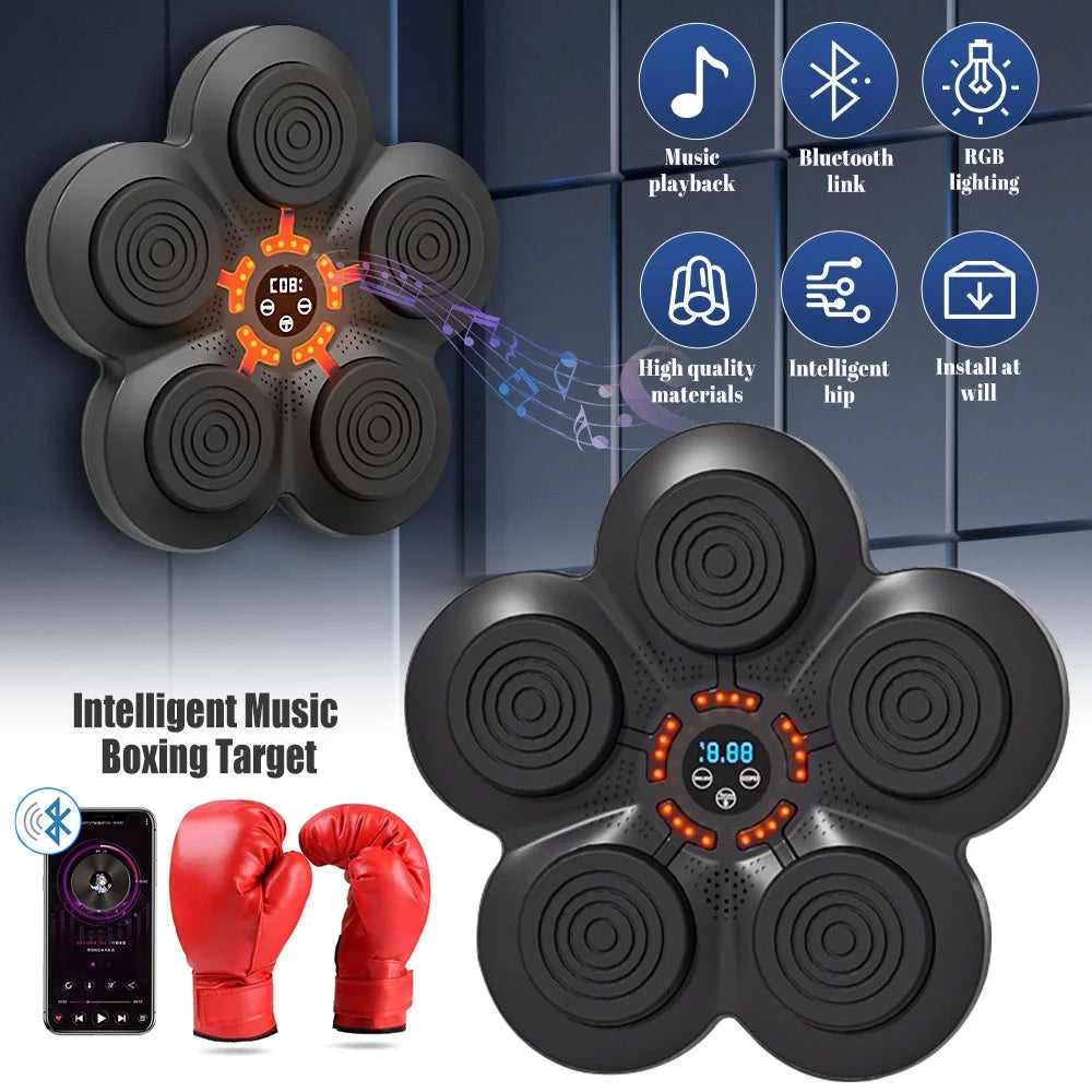 Music Boxing Machine, Smart Music Boxing, Wall-Mounted Smart Bluetooth Music Boxing Trainer, Suitable for Home, Indoor and Gym